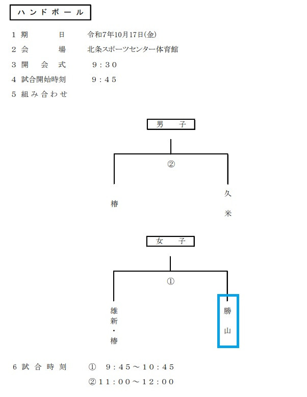 女子ハンドボール　